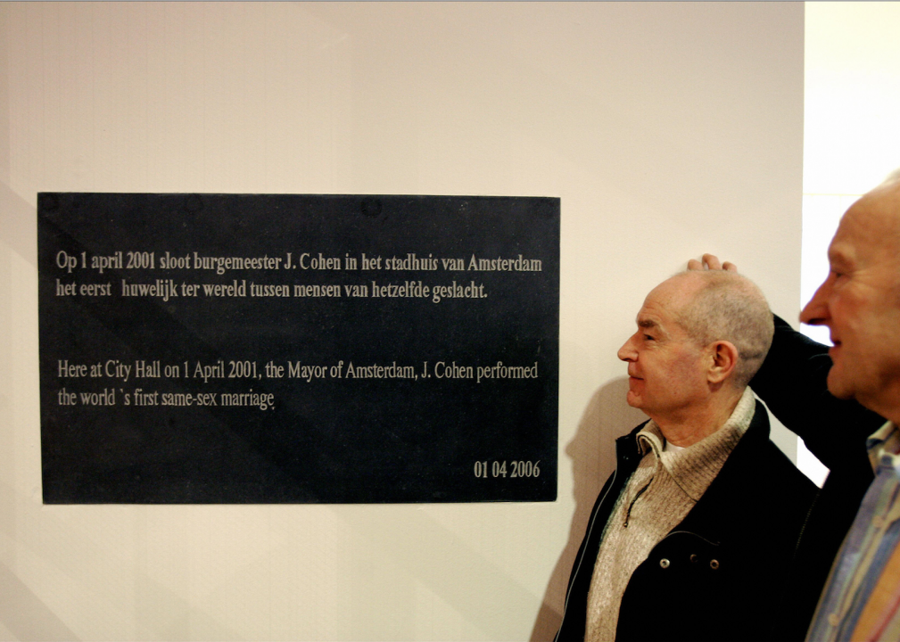 2000: Netherlands recognizes same-sex marriage